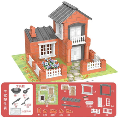 460Pcs DIY Brick Layers Building House